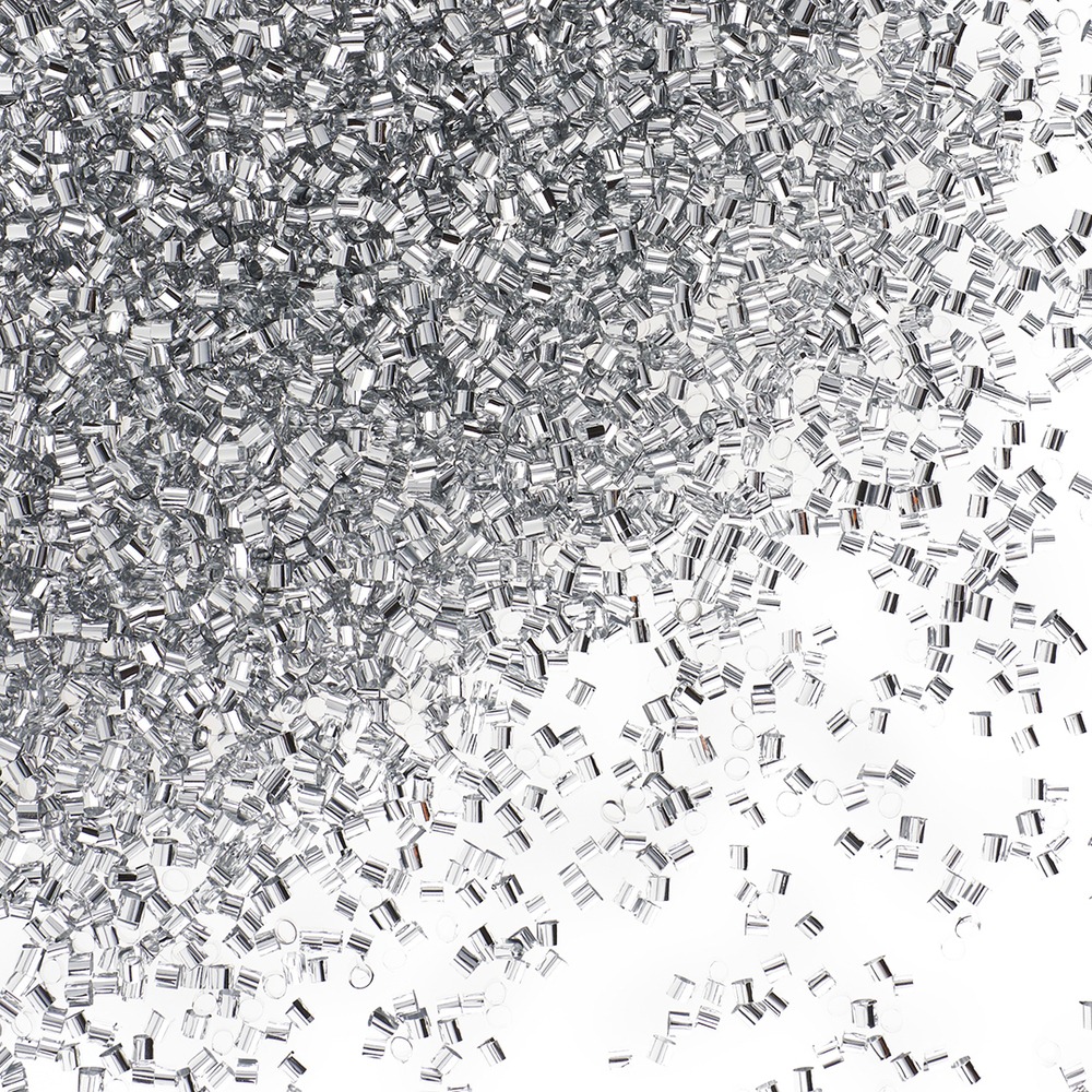 Конфетти фольга Цилиндр, Серебро, Металлик, 0,2 см, 20 г. ВВ