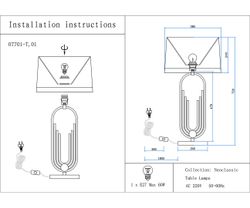 Kink Light 07701-T,20(01) Настольная лампа Лорея