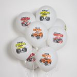 Шар (12''/30 см) Всегда Первый (внедорожники), Белый (200), пастель, 1 ст, 25 шт.