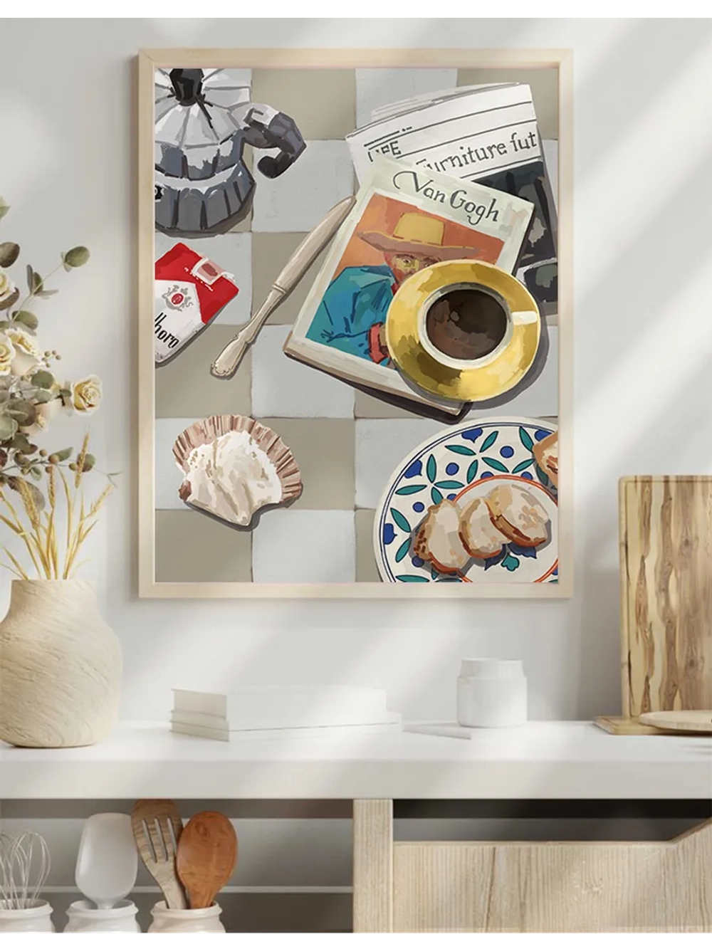 постер на кухню 50х70 см интерьерный акварель