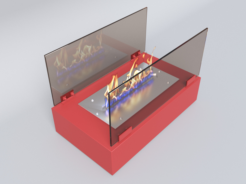 Биокамин "Русский огонь" Фаворит красный