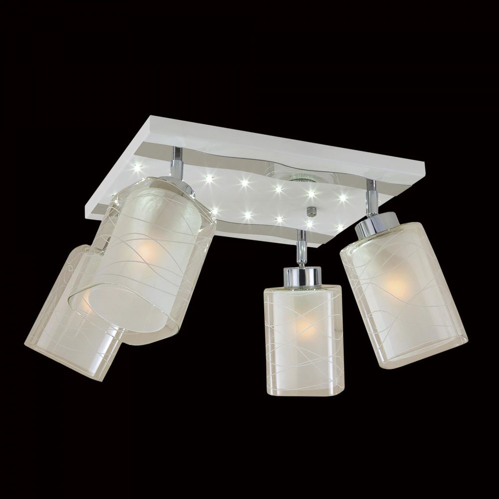 Citilux Прима CL160241 Люстра с поворотными плафонами Белая Хром