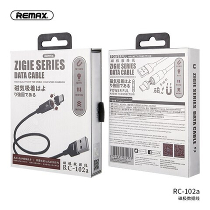 USB cable Type-C Zigie Series Magnet Connection 1.2m (RC-102a)(Remax) 3А black