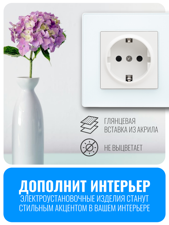 Рамка электроустановочная акриловая Smart Aura серия ELIT