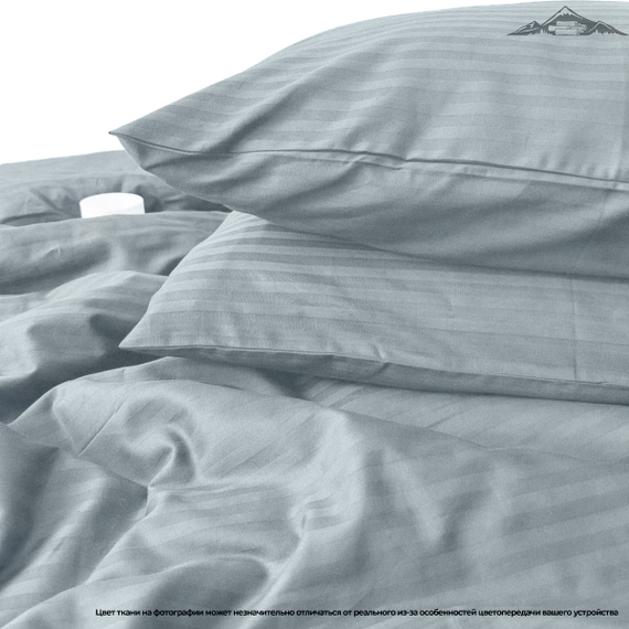 Сатин-страйп "Серый" полоса 1х1 | ш.220 см | 130 г/м²