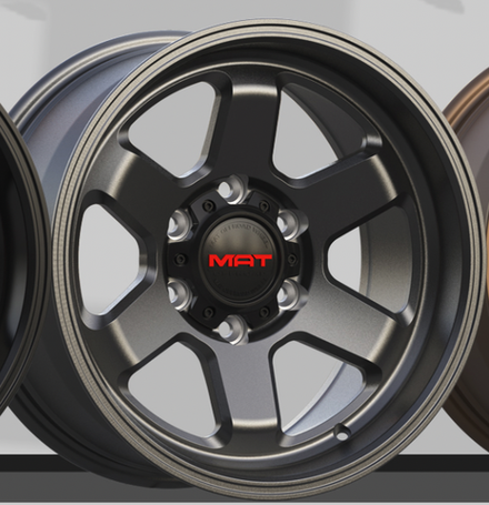 Диск колёсный кованый MAT offroad VB7837 R17 8,0 ET0 Gun Grey