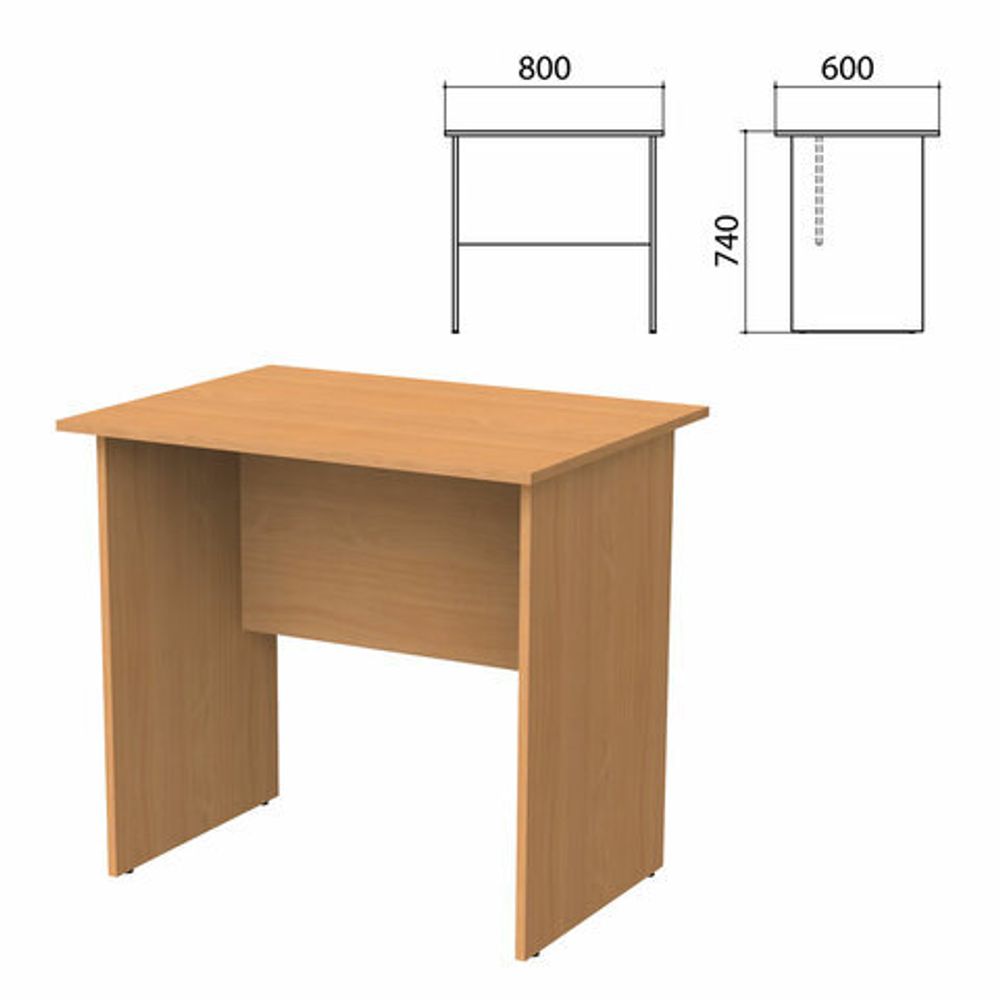 Стол письменный &quot;Бюджет&quot;, 800х600х740, груша ароза, 402659-336