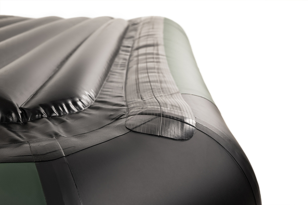 YACHTMAN-260 МНД НАДУВНОЕ ДНО (Яхтман) зеленый-черный (лодка ПВХ с усилением)