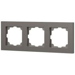 Рамка для розеток и выключателей Intro Accent 6-503-09 на 3 поста, СУ, титан | Intro