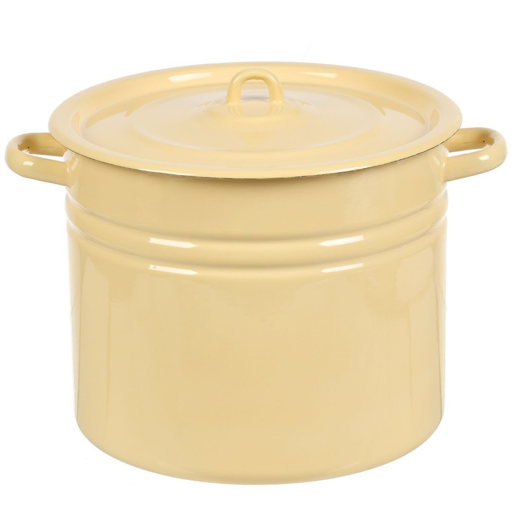 Кастрюля сталь, эмал, 14 л, Сиб товары, С41626.з/П/СГ, зеленый рябчик,палевый,серо-голубой