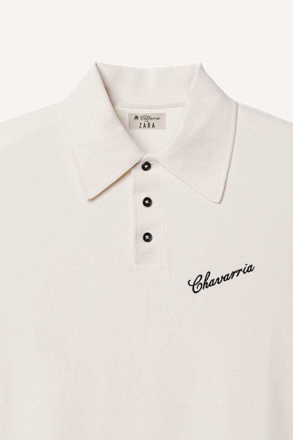 ZARA X WILLY CHAVARRIA ПОЛО, ЖЕЛТОВАТО-БЕЛЫЙ