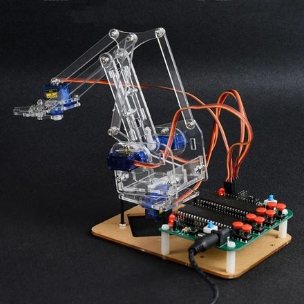 Набор для сборки "Механический Робот-манипулятор" + SG90 с управлением на кнопках