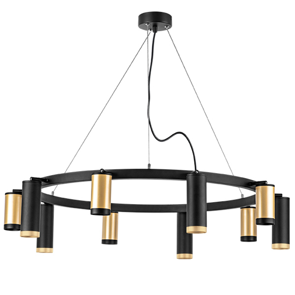 LR02040587570 Люстра RULLO 10х50W GU10 ЧЕРНЫЙ/ЗОЛОТО (571020+214440-5+214487-5+203437-5+203440-5)