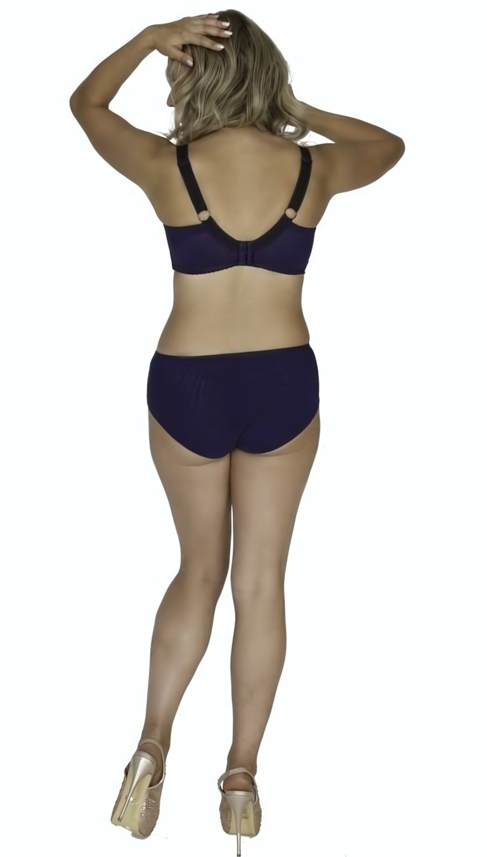 Телесный бюстгальтер с мягкой чашкой +size из кружева с «ресничками» (Размер: 90G) (Цвет: телесный)