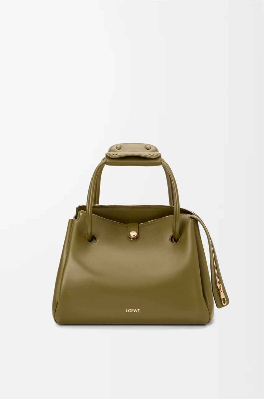Loewe Сумка Madrid среднего размера из мягкой телячьей кожи, оливковый