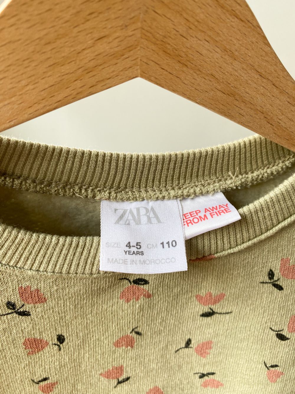 Хлопковый свитшот Zara, 110