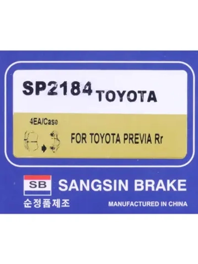 Колодки тормозные TOYOTA Avensis,Corolla (03-) задние (4шт.) SANGSIN