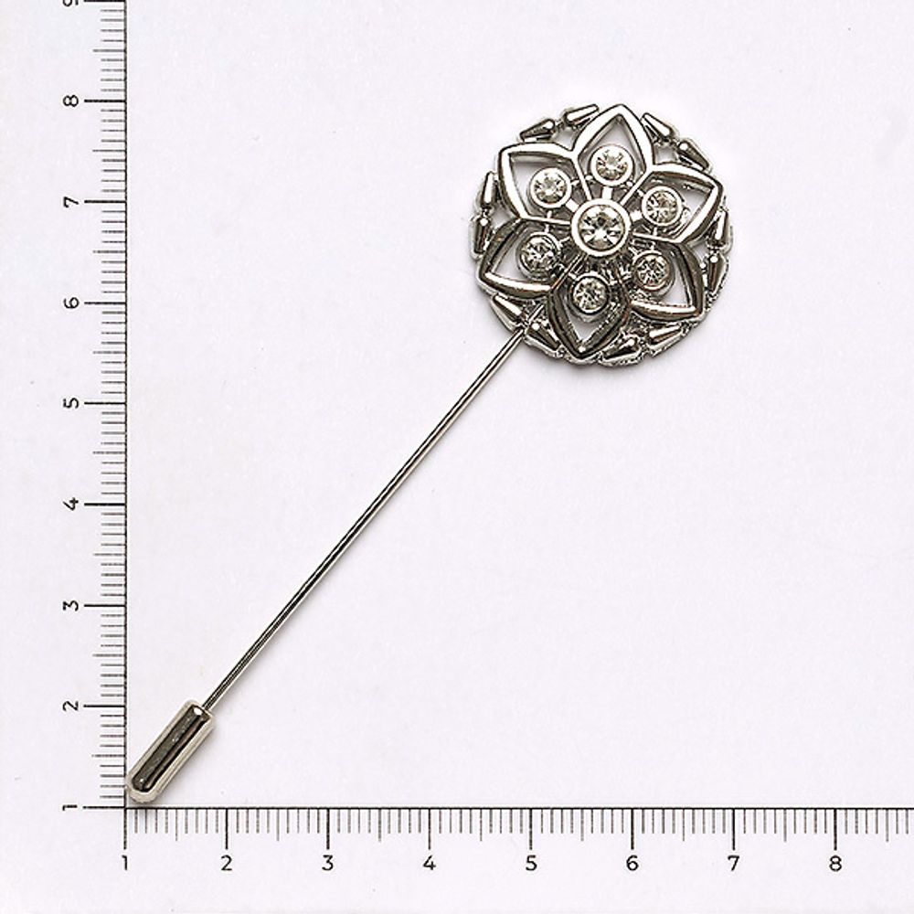 Декор/Брошь женская/К4324 св.никель