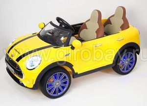 Детский электромобиль River Toys MiniCooper A222AA желтый