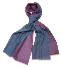 Шаль REVERSIBLE Шаль кашемир 100% Patricia D 70x200 Сиреневый