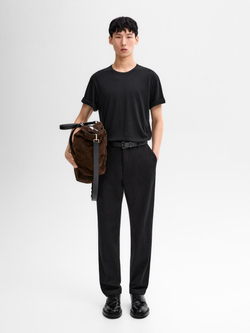 Massimo Dutti Футболка из смесовой шерсти, черный