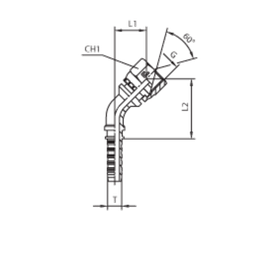 Фитинг DN 12 BSP (Г) 3/4 (45)