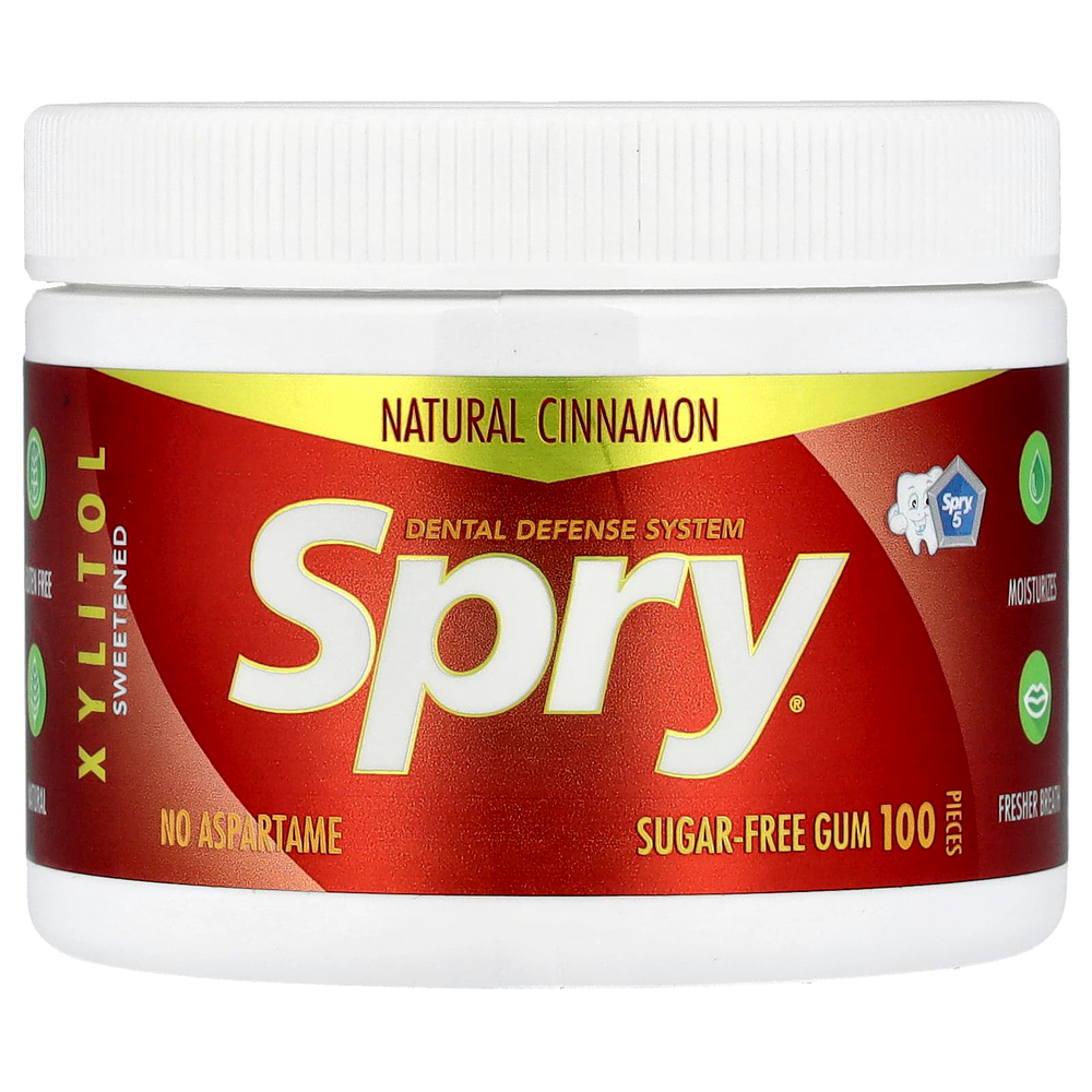 Xlear, Spry®, жевательная резинка, натуральная корица, 100 шт.