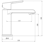 Смеситель Royce Cube для раковины (RCM-120601CR)