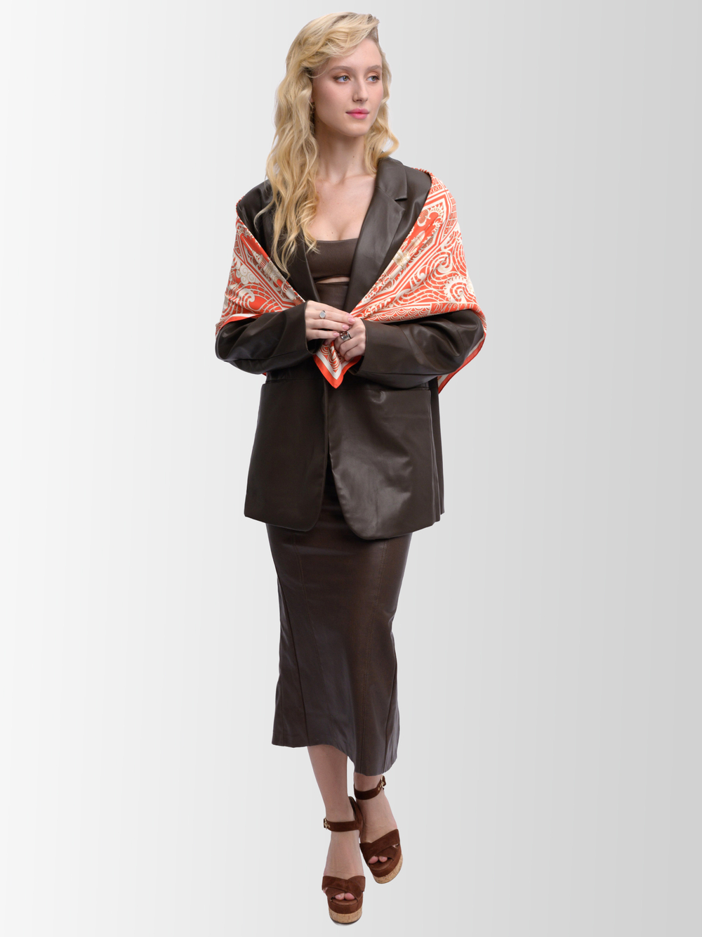 Платок «Русская резьба по кости»