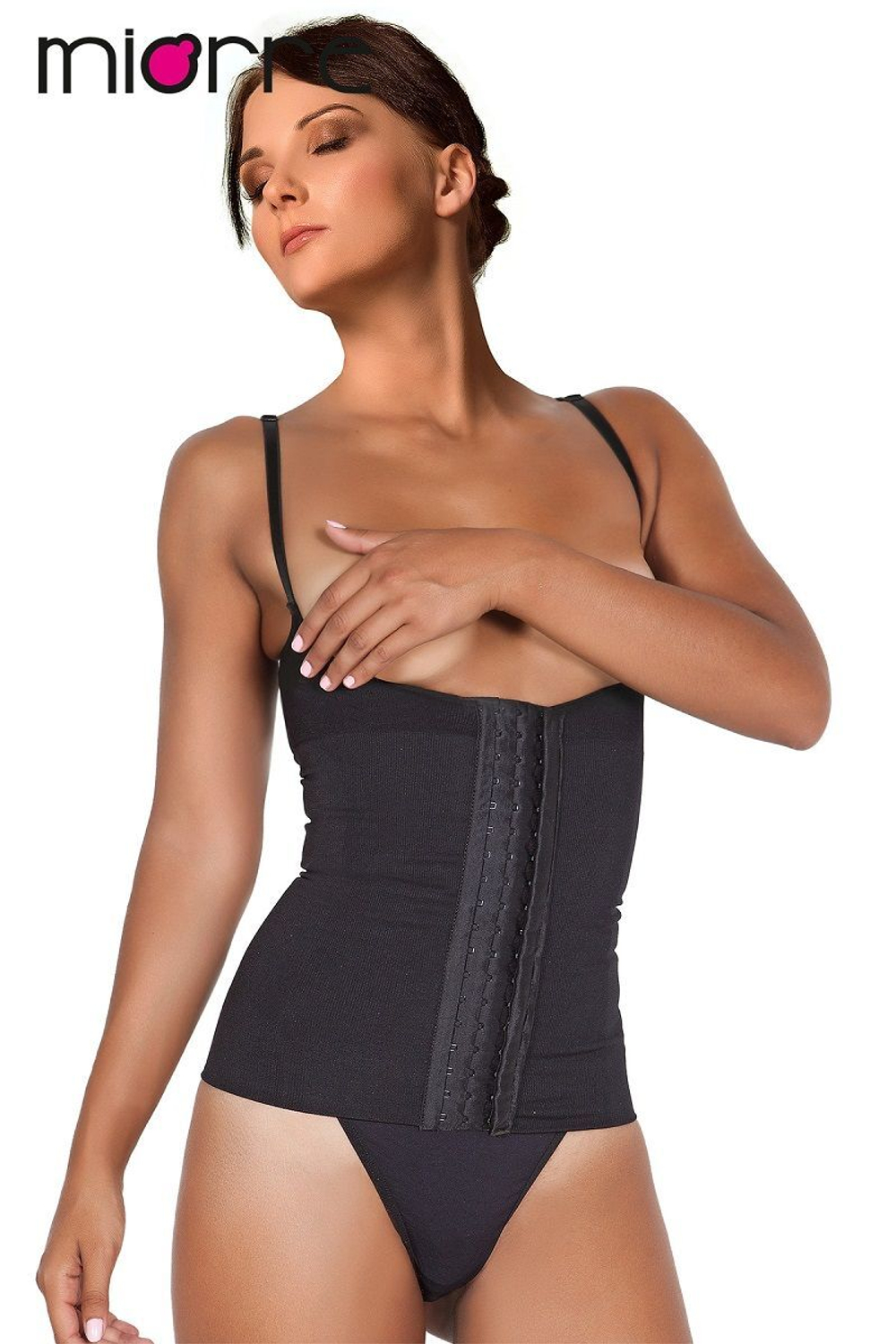 Женский утягивающий пояс-корсет на бретельках (Размер: L) (Цвет: телесный)