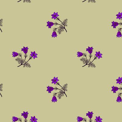 botanical seamless pattern of plants and flowers for fabric, paper.