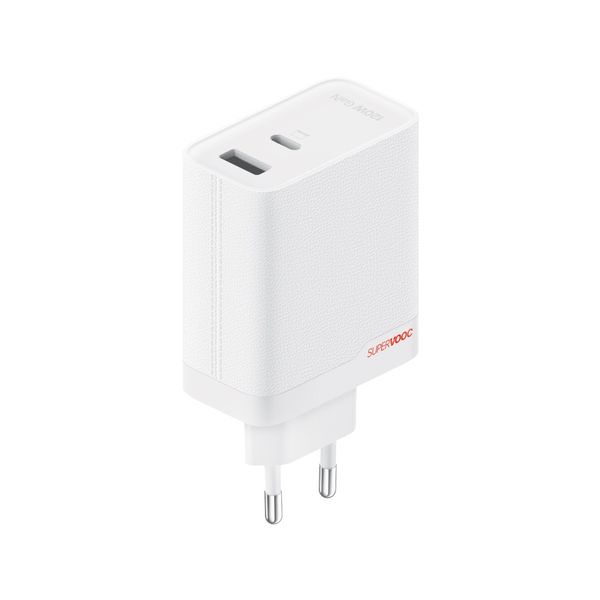 Сетевое зарядное устройство OnePlus Supervooc Dual Ports 120W + кабель Type-C, Белый | White