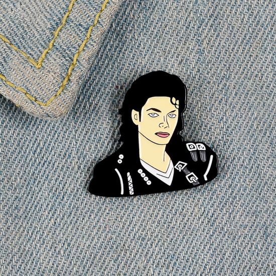 Значок металлический "Майкл Джексон", р-р 2,5х2,8 см