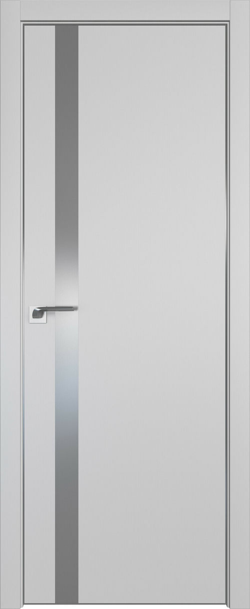 [ТОВАРА НЕТ В НАЛИЧИИ] Дверь межкомнатная Профиль Дорс 6 E (кромка алюминиевая матовая), цвет Манхэттен, полипропилен, стекло серебро матлак