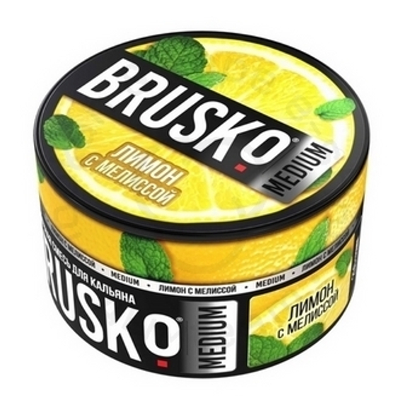 Бестабачная смесь для кальяна BRUSKO, 250 г, Лимон с мелиссой, Medium (M)