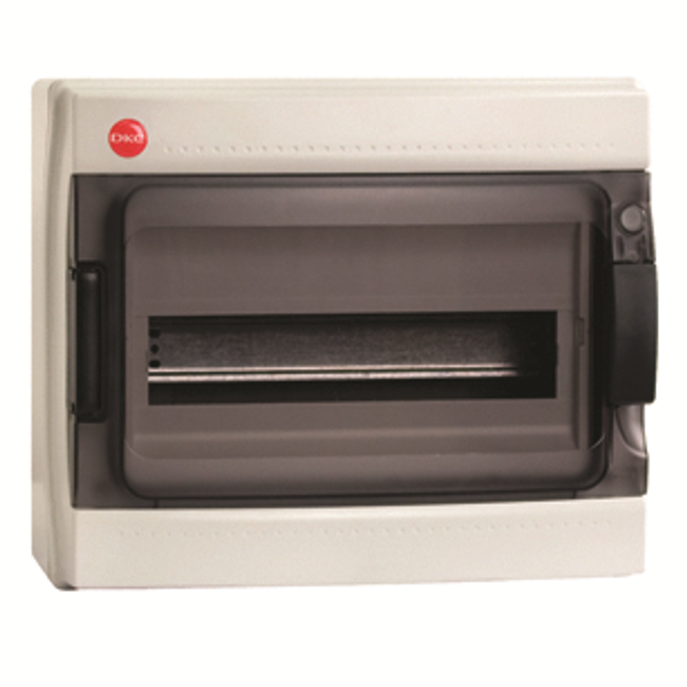 Щиток настен.с двер.12мод.,IP65,сер.,с клем. блок.1х87512 и замком