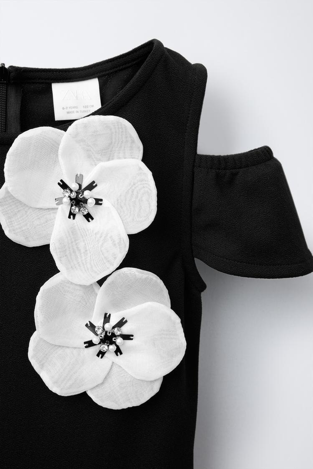 ZARA ДЛИННЫЙ КОМБИНЕЗОН, ЧЕРНЫЙ