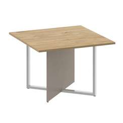 Shift Стол переговорный, квадратный SK.SP-KV-110-1 Тиквуд Светлый/Капучино 1100*1100*753