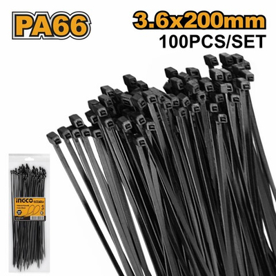 Кабельные стяжки 200х3,6мм 100 шт. INGCO HCTB20036