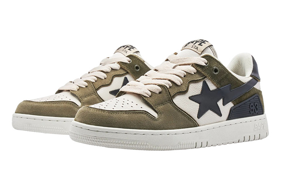 A Bathing Ape Sk8 Sta 4 M1 Olive Darb Sneakers