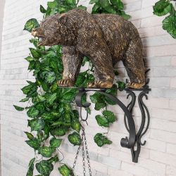 Кронштейн для цветов Медведь Велес Бронза
