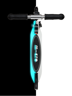 Самокат Micro Sprite Glow (светится в темноте) LED, белый