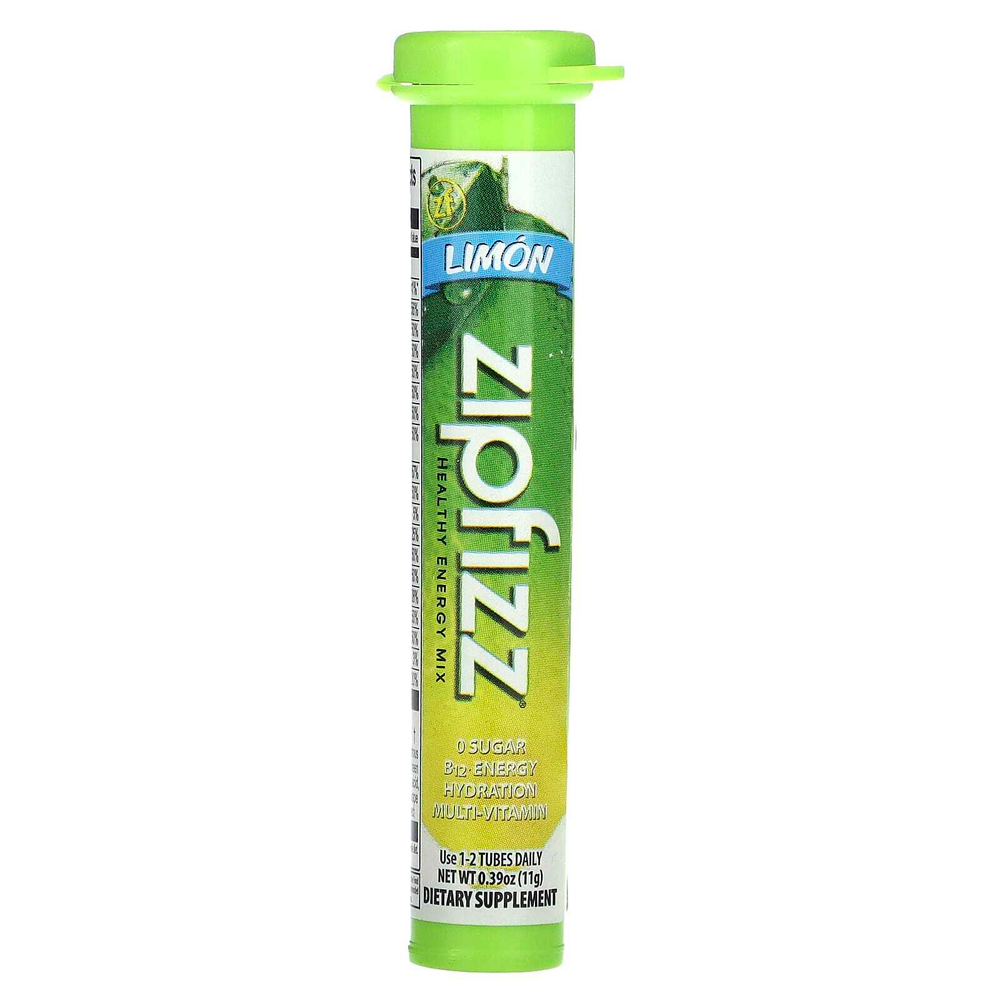 Zipfizz, Смесь для здоровой энергии с витамином B12, лимон, 20 тюбиков по 11 г (0,39 унции)