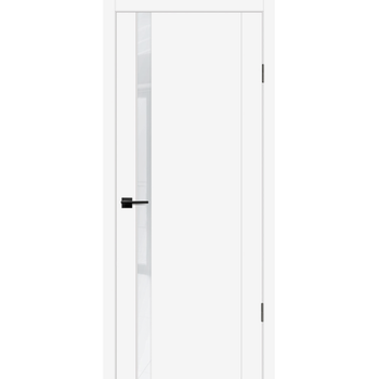 Межкомнатная дверь экошпон Profilo Porte PSC-10 белая стекло Lacobel белый