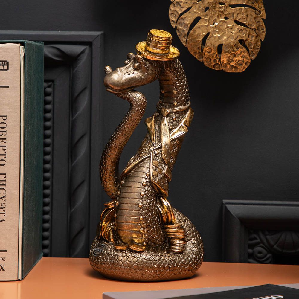 Статуэтка Удав Кулибин Бронза