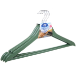 Плечики деревянные с выемками 3шт «ИДЕЯДОМА», цвет зеленый, 40*21см (Селфи)