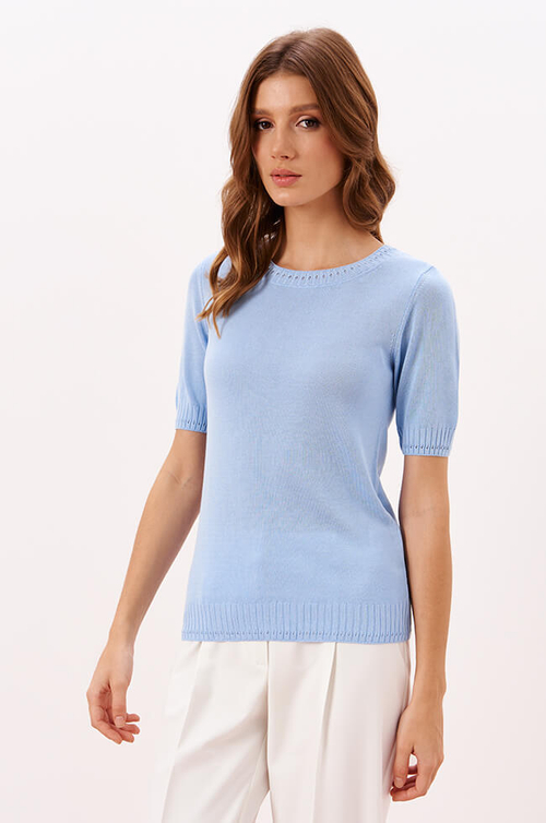 23255 Джемпер женский (голубой)