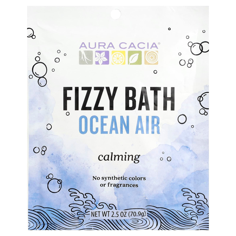 Aura Cacia, Fizzy Bath, океанический воздух, 70,9 г (2,5 унции)