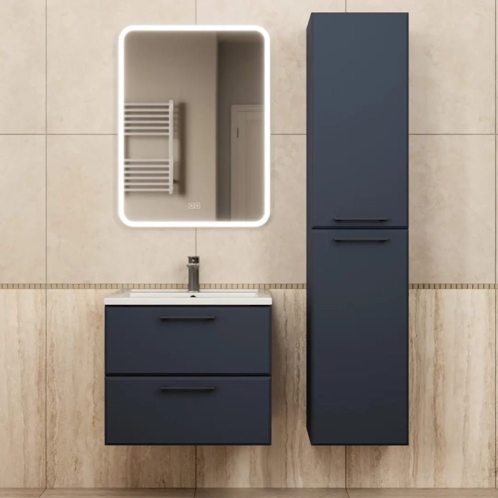 Тумба с раковиной для ванной Uperwood Foster New 60 см, подвесная, черная