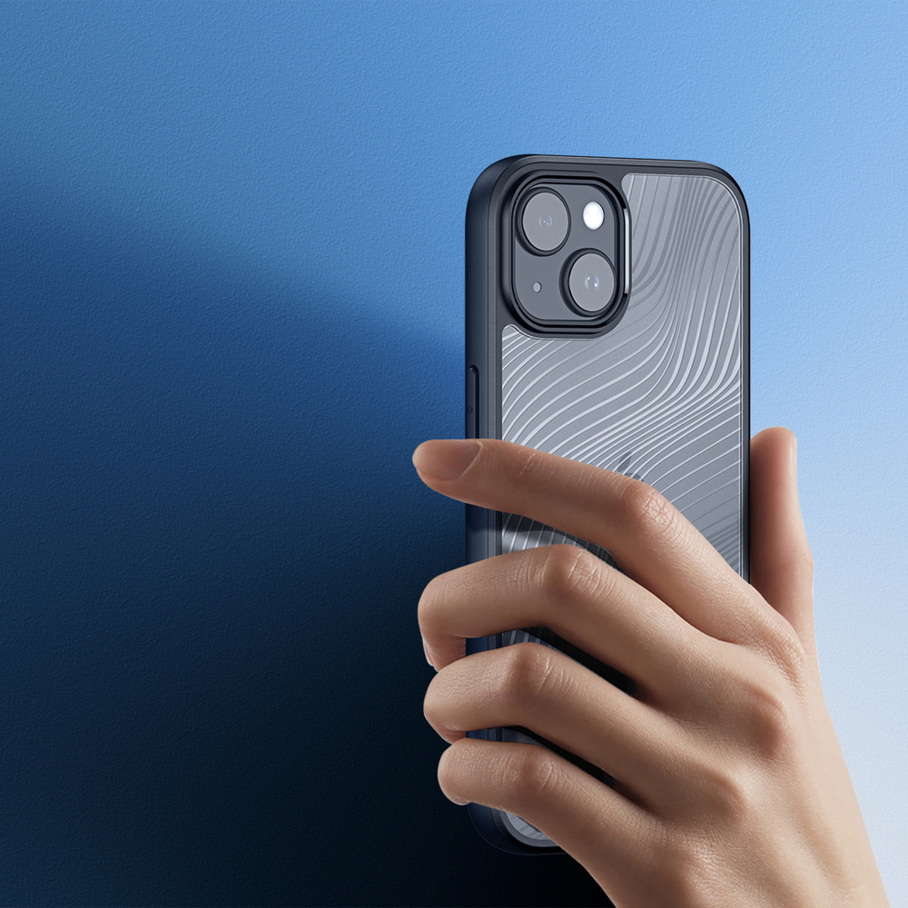 Чехол для iPhone 15 Plus, прозрачный с мягкими черными рамками, Dux Ducis, серия Aimo Series Case